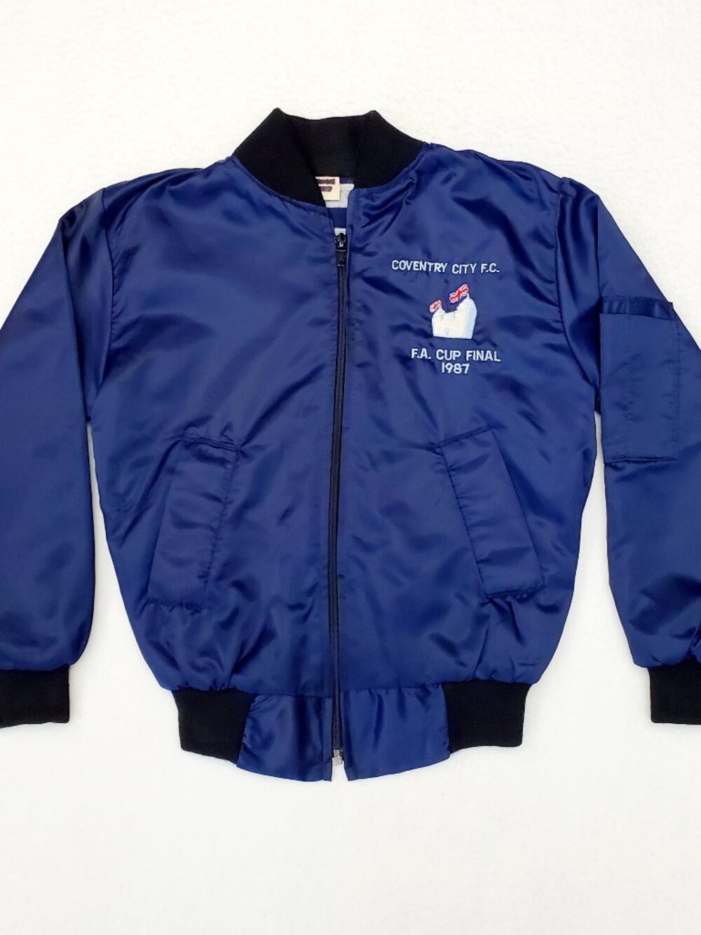 COVENTRY CITY 1987 Wembley FA Cup Final Vintage Football Soccer Blue Jacket RARE